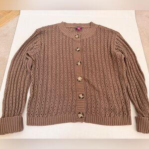 Vince Camuto Tan Knit Cardigan